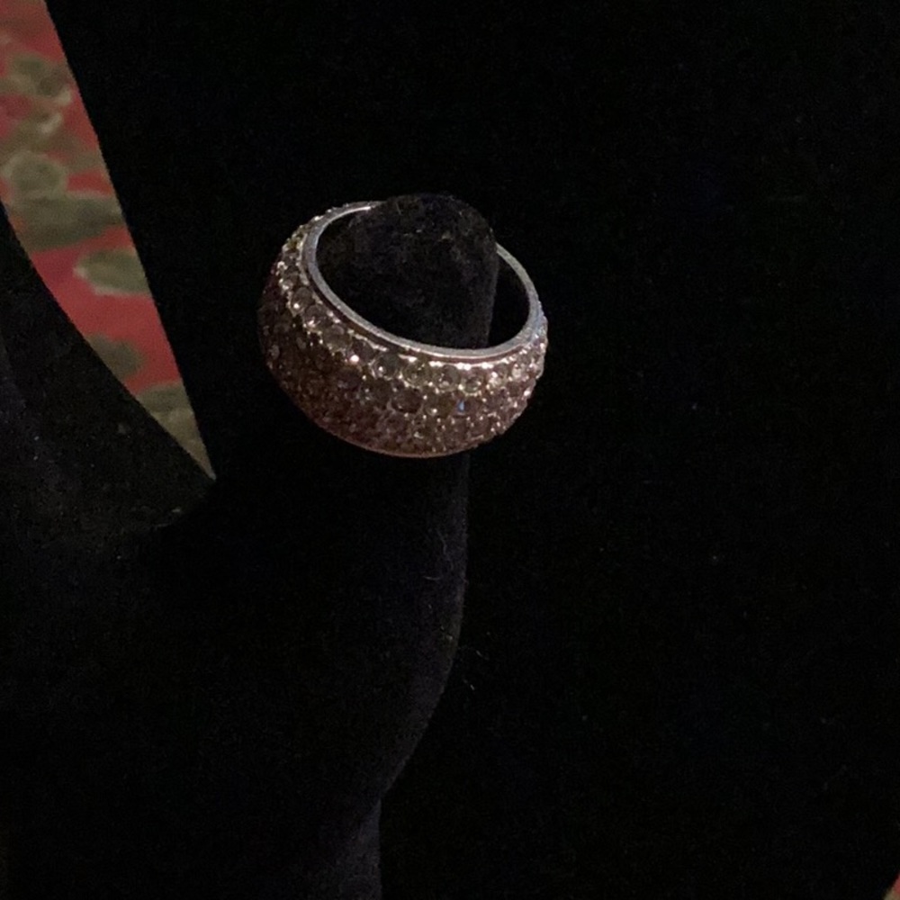 Beautiful Sterling silver band with CZ stones